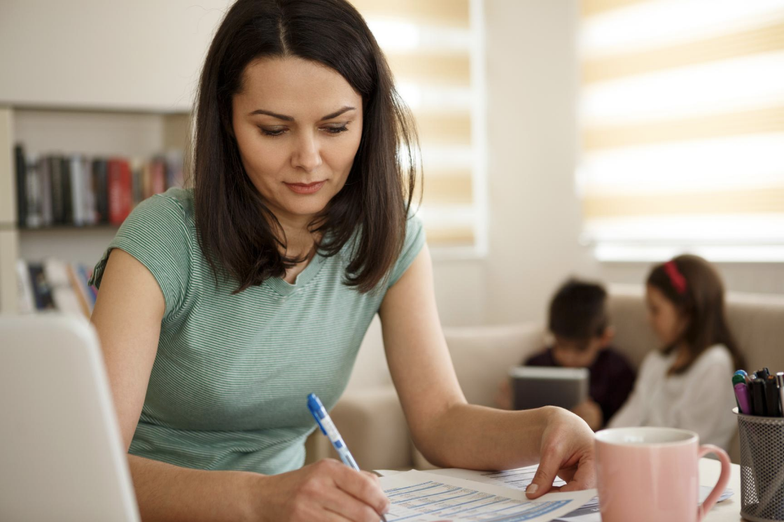 woman considering options